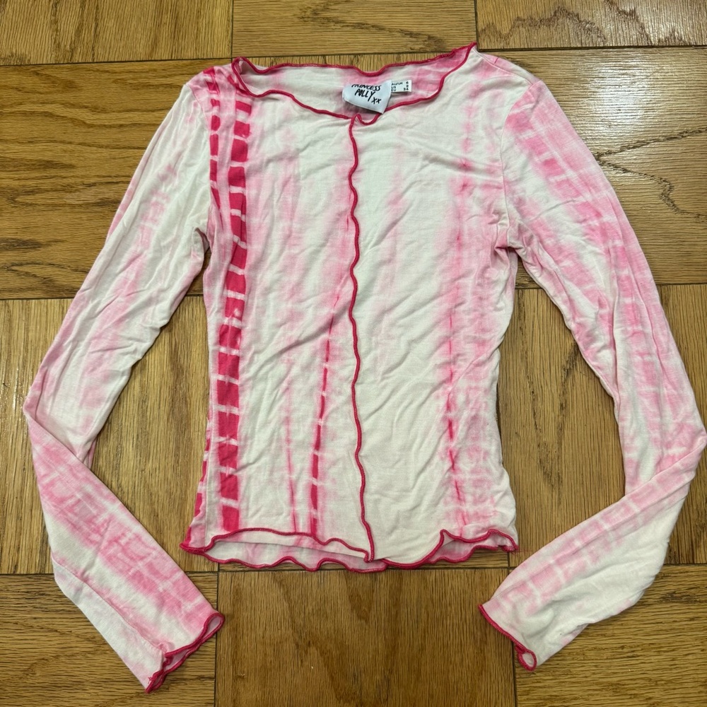 Princess Polly Pink Tie Dye Penny Lane Long Sleeve Top